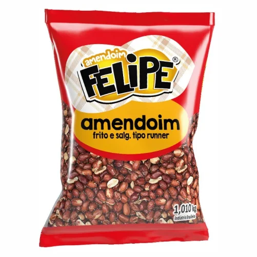Produto em destaque: Amendoim frito e salgado tipo runner — Embalagens de 1,01 kg